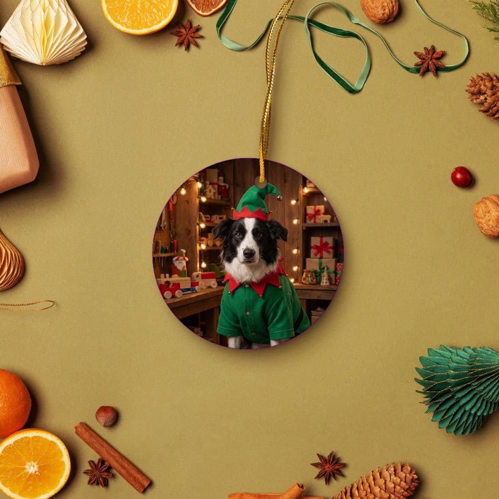 Pet ornament in the Workshop Elf style