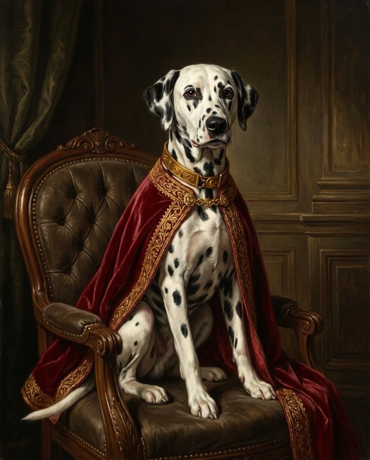 Pet portrait in the Old Money style