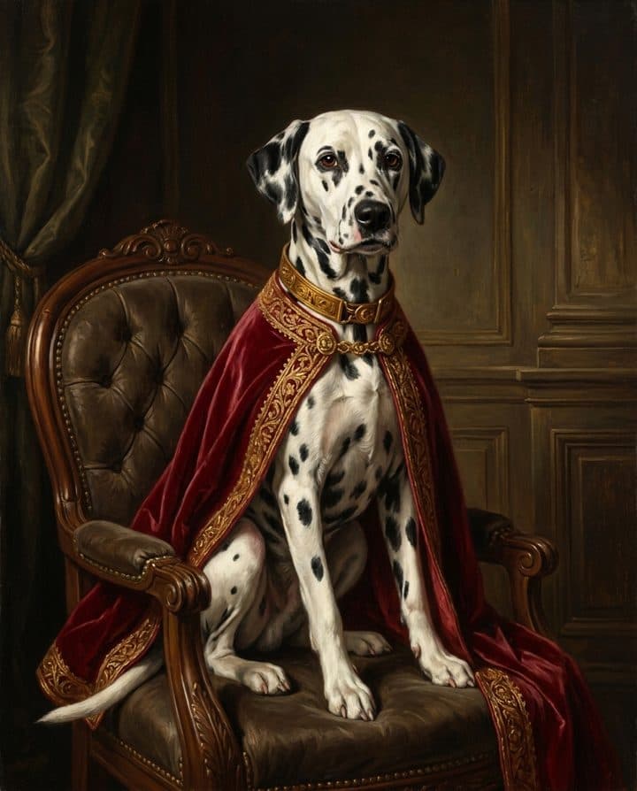 Dalmatian portrait in the Old Money style